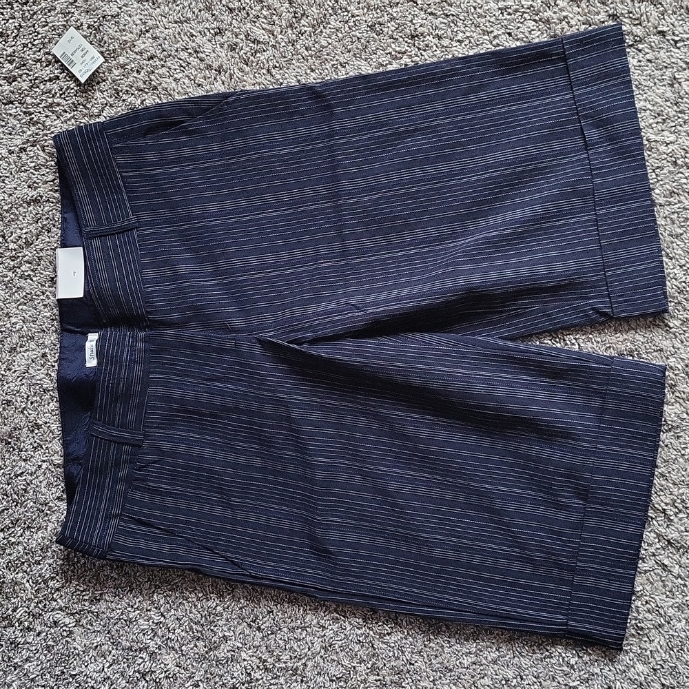 SALE--Studio Y Black Pinstriped Shorts